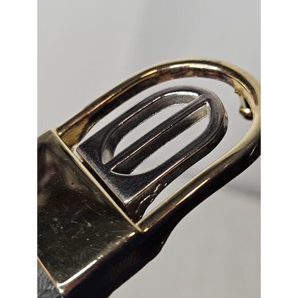 Vintage Gray Full Grain Belt Genuine Leather Mens 38 Round Buckle 2912 - Picture 5 of 8